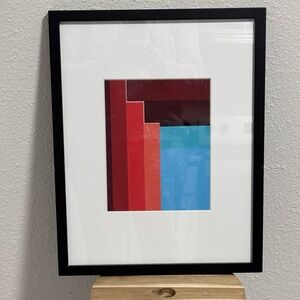 Project 62 Modern Black Gallery Wood Frame ~15x19 in with Geometric Giclée Art